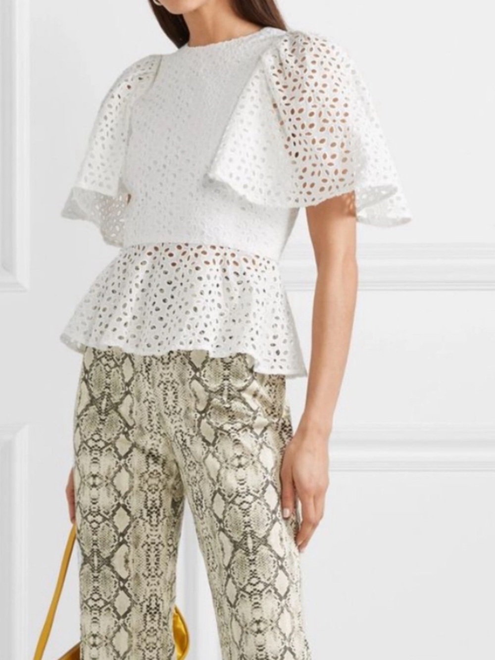 Les Rêveries open back eyelet’s blue top size 4